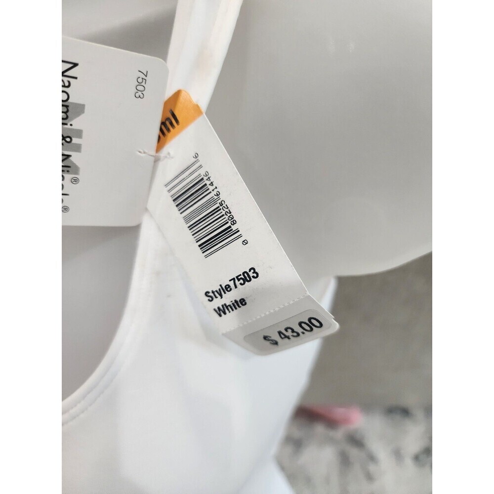 Naomi & Nicole Waist Shaping Tank 7503 White Small Firm Compression Slimming - Picture 4 of 11